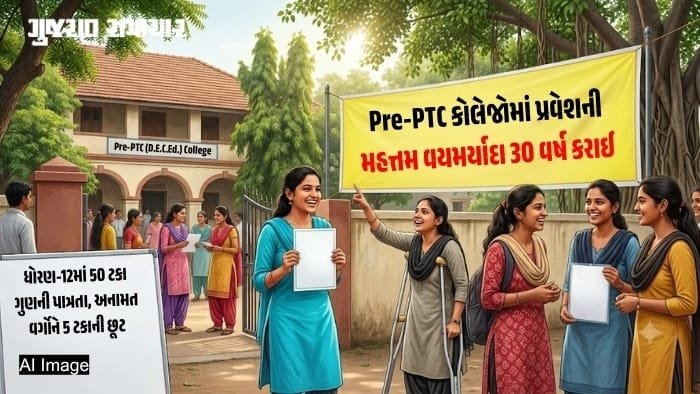 પ્રી-પીટીસી પ્રવેશમાં મોટી રાહત: વયમર્યાદા 30 વર્ષ, બેઠકો 62 અને EWS-દિવ્યાંગો માટે અનામત