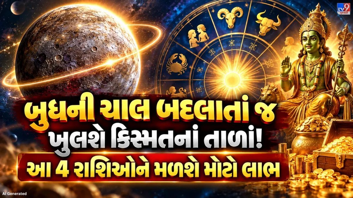 બુધની વક્રી ચાલ: આ 4 રાશિઓ માટે શુભ સમય, જાણો રાશિફળ