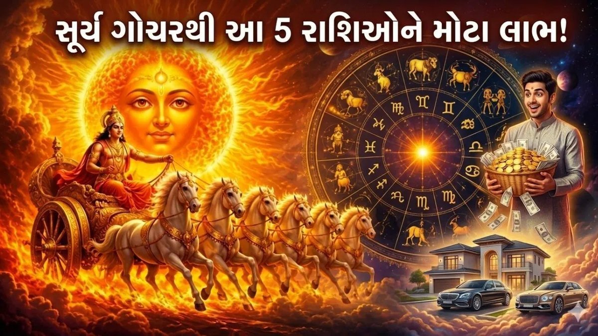 સૂર્યનું ચિત્રા નક્ષત્રમાં ગોચર: 11 ઓક્ટોબરથી આ 5 રાશિઓ માટે શુભ સમય