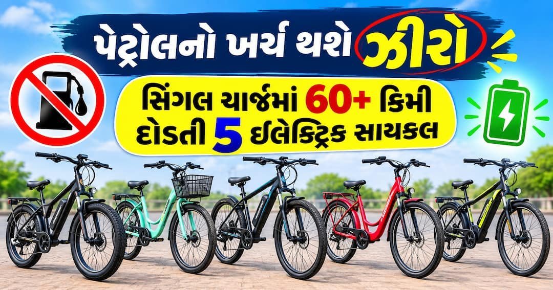 પેટ્રોલનો ખર્ચ શૂન્ય: સિંગલ ચાર્જમાં 60થી 85 કિમી દોડતી ટોપ-5 ઇલેક્ટ્રિક સાયકલ