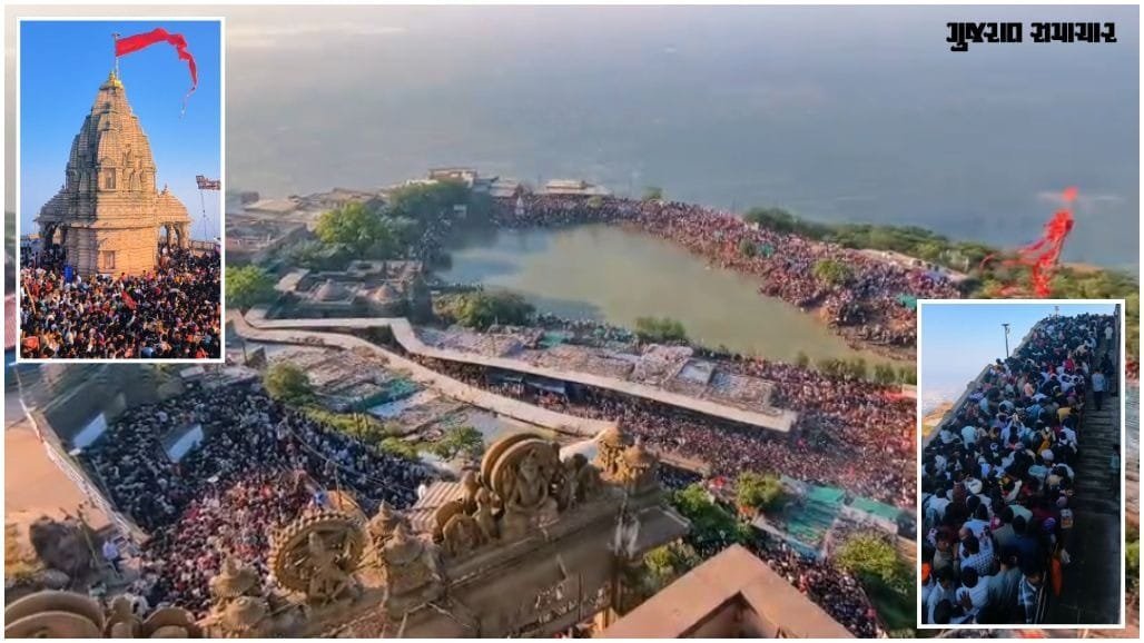 પાવાગઢમાં નવરાત્રિ પહેલાં ભક્તોનું ઘોડાપૂર, રોપ-વે અને પગથિયાં પર લાંબી કતારો