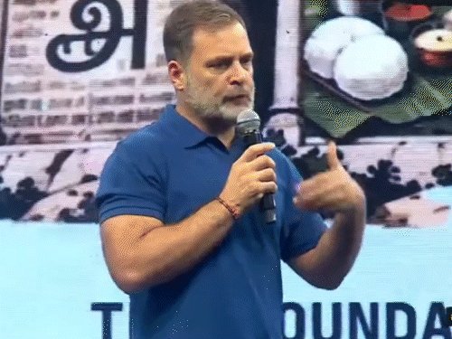 ચેન્નાઈમાં રાહુલ ગાંધીનો આરોપ: તમિલનાડુ પર હિન્દી થોપવામાં આવી રહી છે, મત ચોરાઈ રહ્યો છે