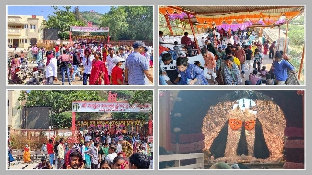 ચોટીલામાં આસો નવરાત્રિના પહેલા નોરતે 20 હજારથી વધુ ભક્તોએ મા ચામુંડાના દર્શન કર્યા