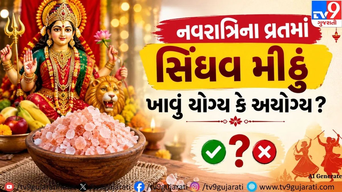 નવરાત્રિ વ્રતમાં સિંધવ મીઠું વાપરવું યોગ્ય કે નહીં? જાણો નિયમો