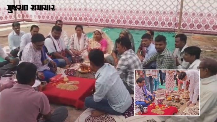 છોટા ઉદેપુરના કવાંટમાં ખાતમુહૂર્ત વિવાદ: ભાજપ મોડા, AAPએ સમયસર પૂજા કરી