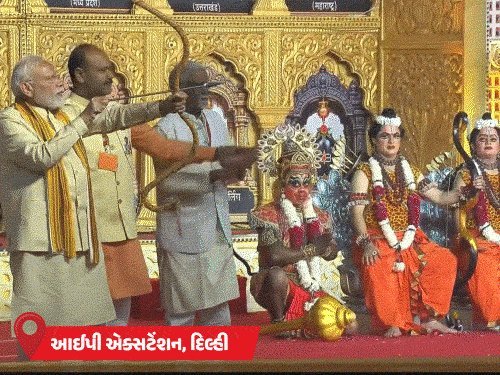 રાષ્ટ્રપતિ મુર્મુ અને PM મોદીએ દશેરા પર રાવણ દહન કર્યું, PMએ કહ્યું- રામરાજ્યનો અર્થ જનકલ્યાણ