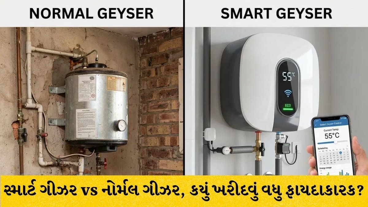 સ્માર્ટ ગીઝર કે સામાન્ય? ખરીદતા પહેલા જાણો કયું તમારા માટે યોગ્ય
