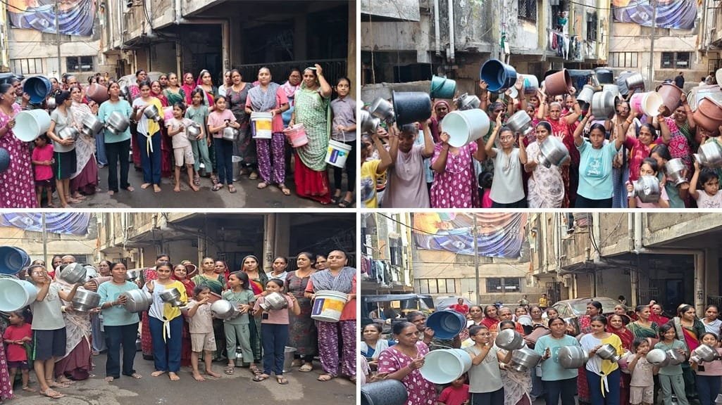 સુરતના પુણાગામમાં પાણીની સમસ્યા: મહિલાઓએ ખાલી ડોલ-બેડાં સાથે કર્યો વિરોધ
