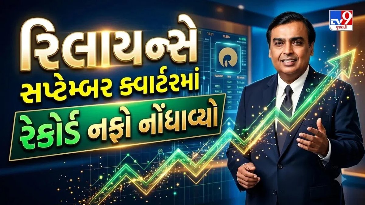 રિલાયન્સનો સપ્ટેમ્બર ક્વાર્ટરમાં રૂ. 29,550 કરોડનો ઐતિહાસિક નફો, 34% ઉછાળો