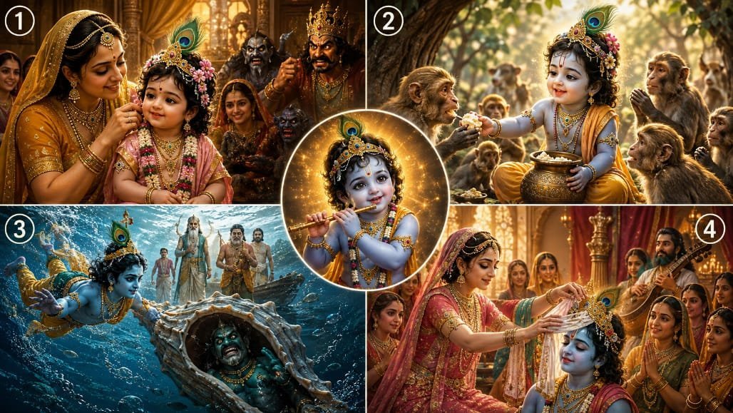 જન્માષ્ટમી: શ્રીકૃષ્ણ સાથે જોડાયેલી 4 ઓછી જાણીતી કથાઓ