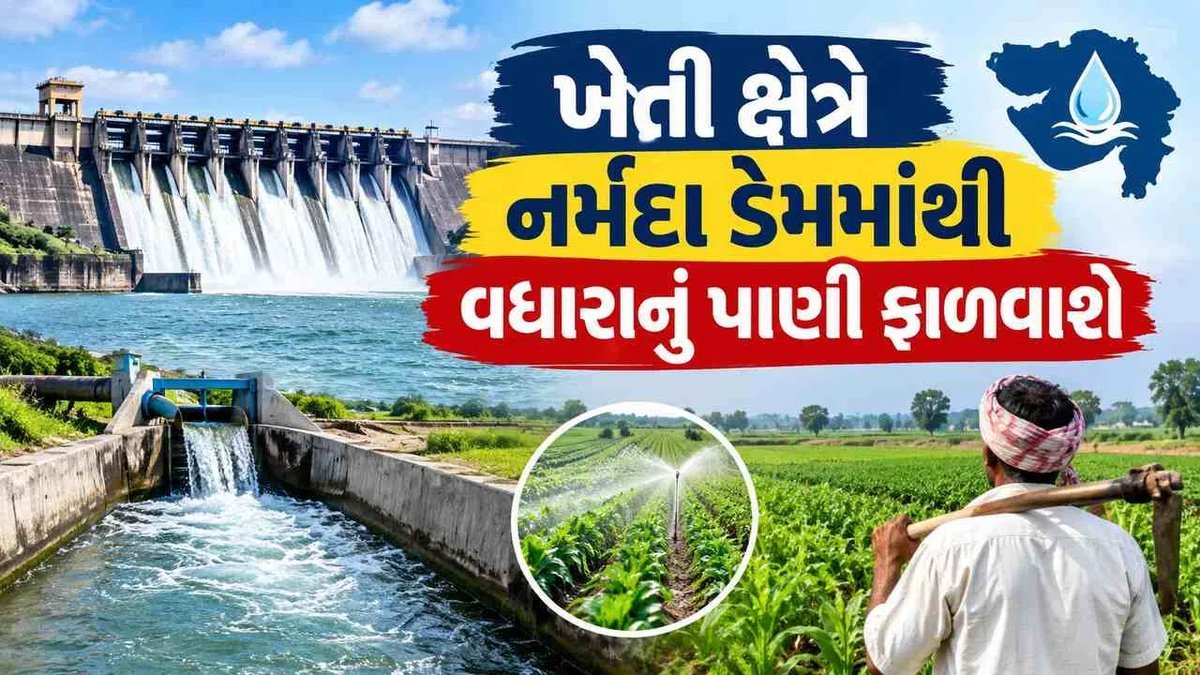 ખરીફ પાક બચાવવા ગુજરાત સરકારે નર્મદા યોજનાથી વધુ પાણી આપવાનો નિર્ણય કર્યો
