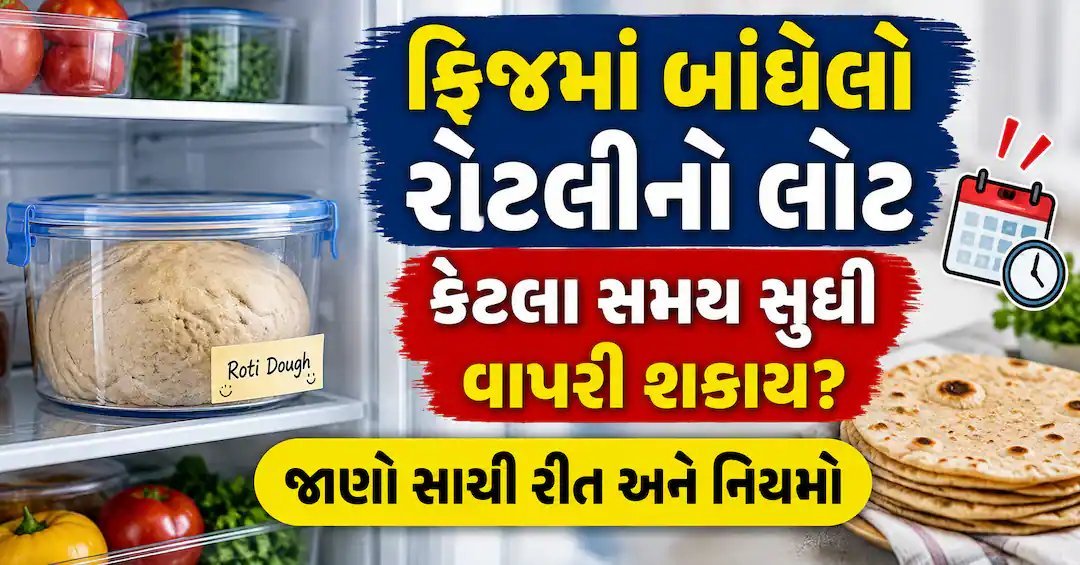 ફ્રિજમાં રાખેલો રોટલીનો લોટ કેટલા સમય સુધી વાપરી શકાય? જાણો સલામતીના નિયમો