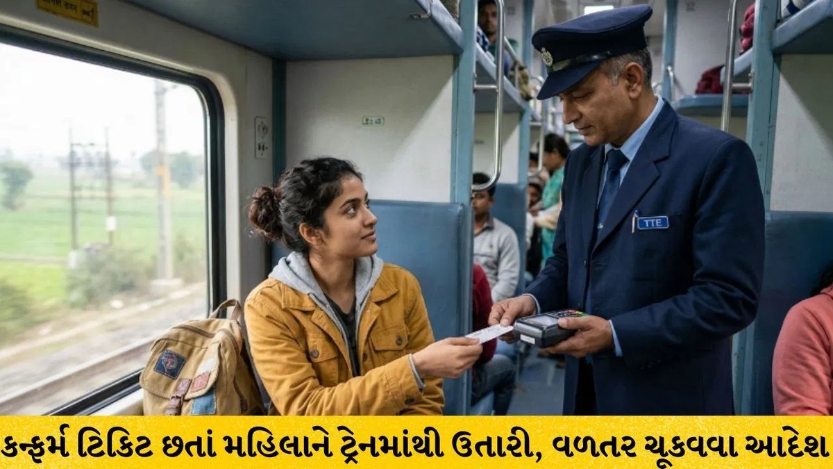 કન્ફર્મ ટિકિટ હોવા છતાં મહિલાને અડધી રાત્રે ઉતારી દેવાઈ, રેલવેને ₹2 લાખ વળતર ચૂકવવાનો આદેશ