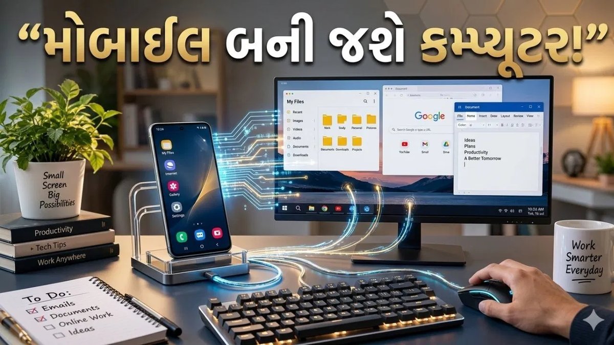 સ્માર્ટફોનને કમ્પ્યૂટરમાં ફેરવવાની સરળ રીતો: USB-C, કીબોર્ડ અને હબનો ઉપયોગ