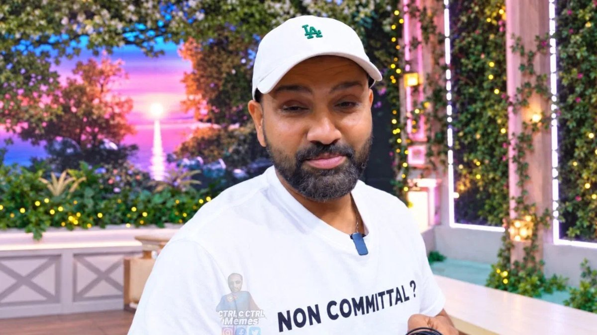 રોહિત શર્માના ટી-શર્ટ પર 'નોન-કમિટેલ' લખાણ, BCCI અને અગરકર પર નિશાનાની ચર્ચા