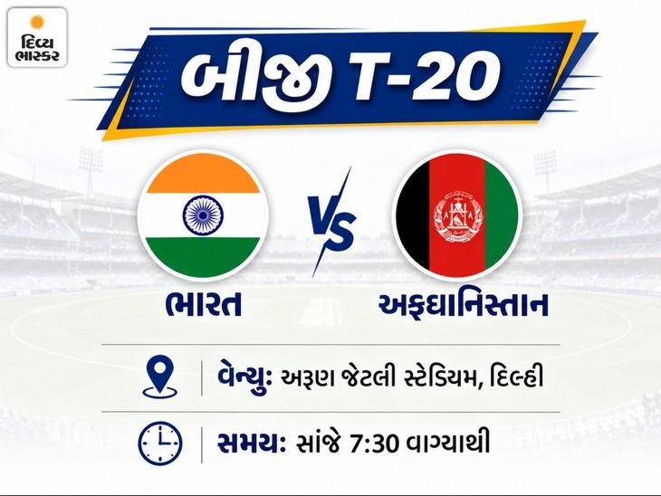 ભારત-અફઘાનિસ્તાન બીજી ટી-20 આજે દિલ્હીમાં: ઈજાગ્રસ્ત વરુણની જગ્યાએ રવિ બિશ્નોઈને તક મળી શકે