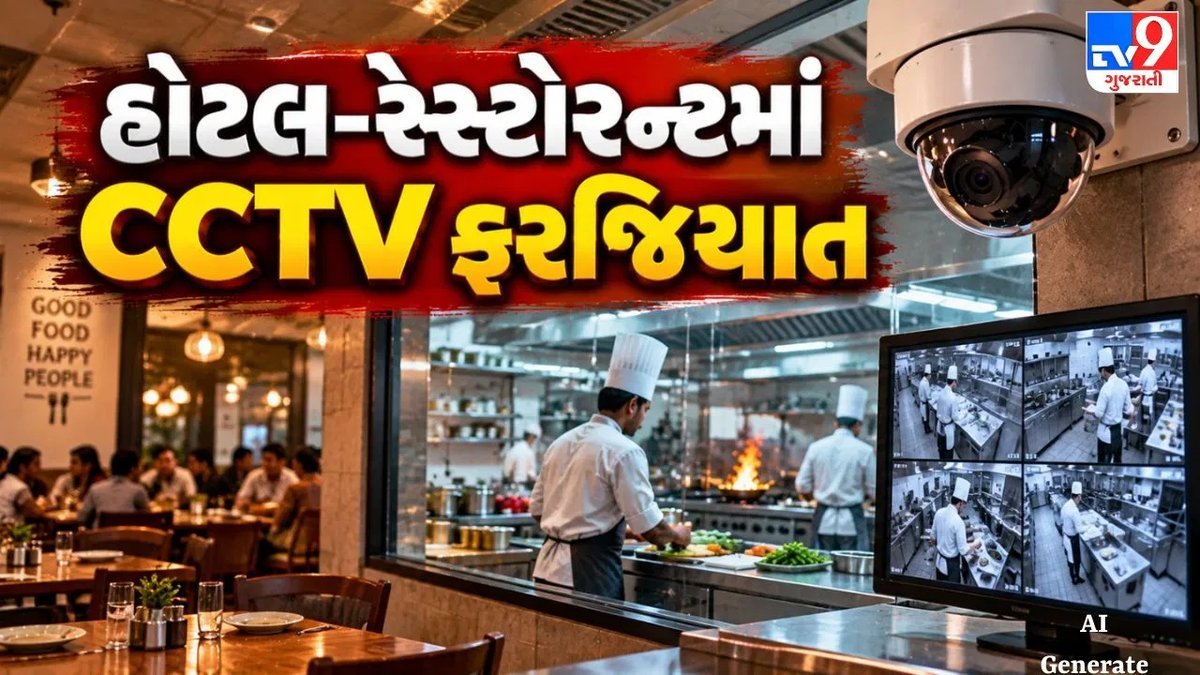 ભાવનગરમાં હોટલ-રેસ્ટોરન્ટના કિચનમાં CCTV ફરજિયાત, ડાઇનિંગ હોલમાં દેખાશે લાઇવ પ્રસારણ