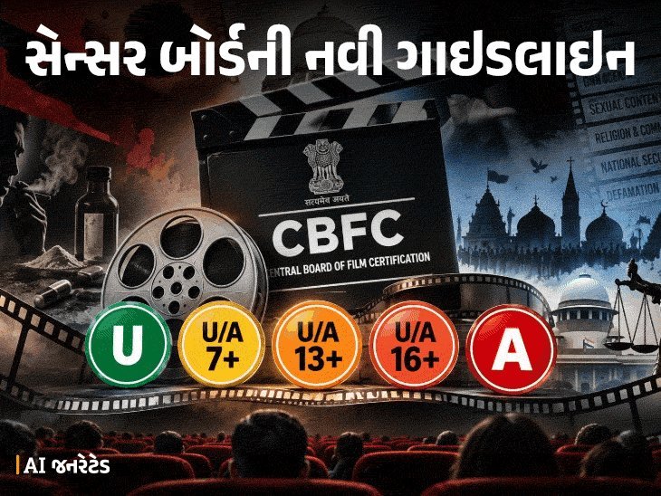 સેન્સર બોર્ડની નવી ગાઇડલાઇન જાહેર: હિંસા, ડ્રગ્સ અને મહિલાઓ સામેના વાંધાજનક કન્ટેન્ટ પર કડકાઈ