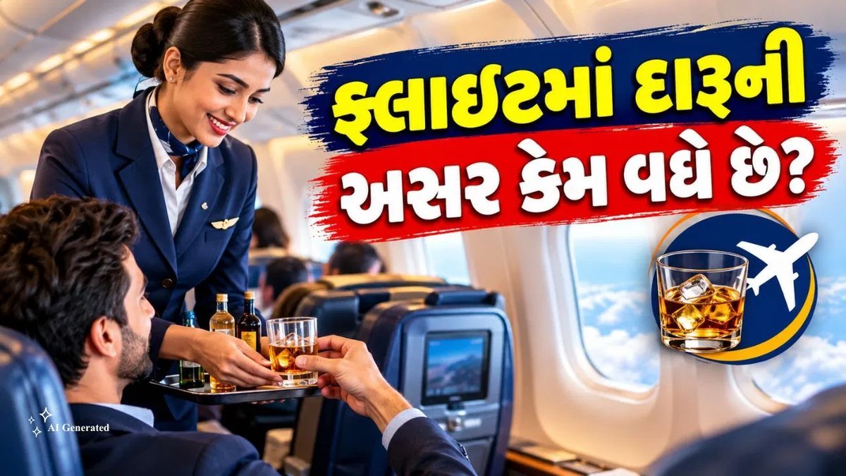 ફ્લાઇટમાં દારૂ પીવાથી નશો વધારે કેમ લાગે છે? જાણો વિજ્ઞાન
