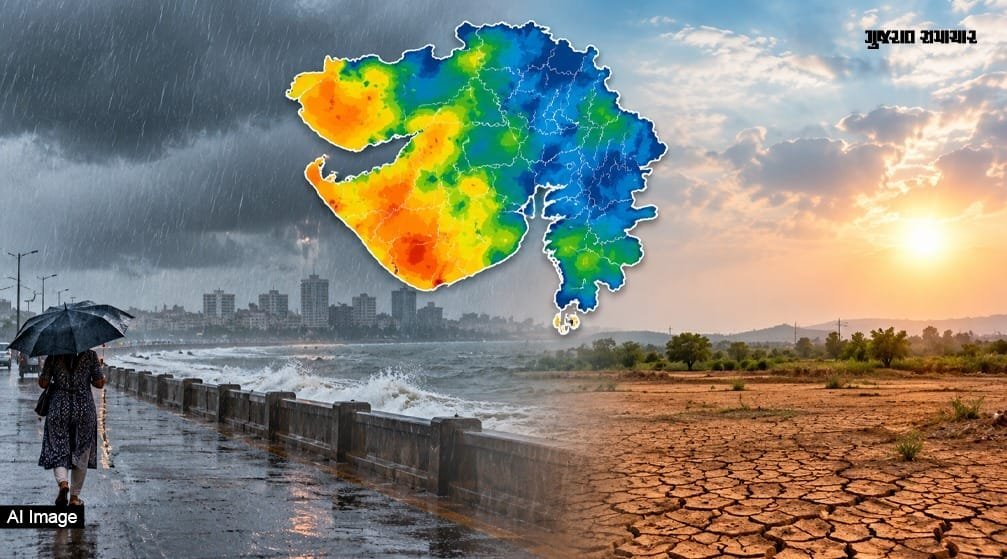 ગુજરાતમાં ચોમાસું વિદાય તરફ: 11 તાલુકામાં 10 ઈંચ પણ નહીં, 15 જિલ્લામાં વરસાદની ઘટ