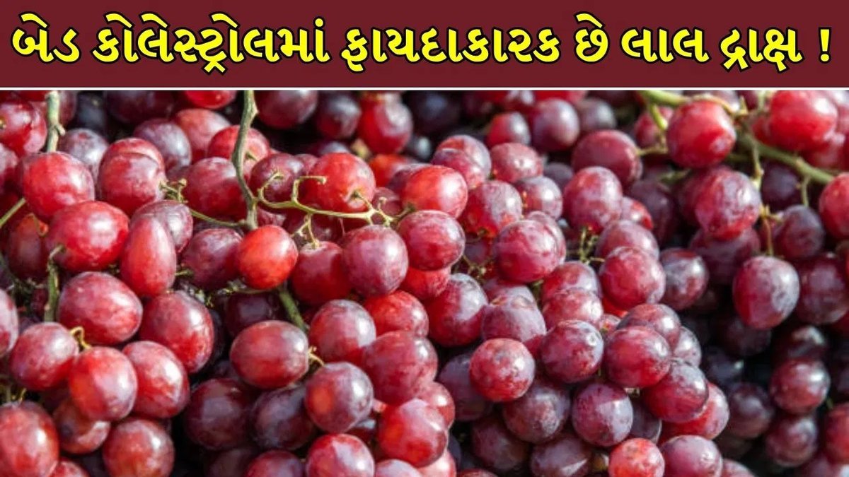 લાલ દ્રાક્ષ: હૃદય અને કોલેસ્ટ્રોલ માટે ફાયદાકારક, જાણો કેમ ખાવી જોઈએ