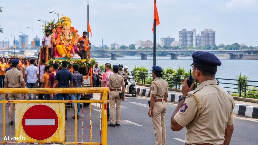 અમદાવાદમાં આજે ગણેશ વિસર્જન: બપોરે 1 વાગ્યાથી આ રસ્તા બંધ, જાણો વૈકલ્પિક માર્ગ