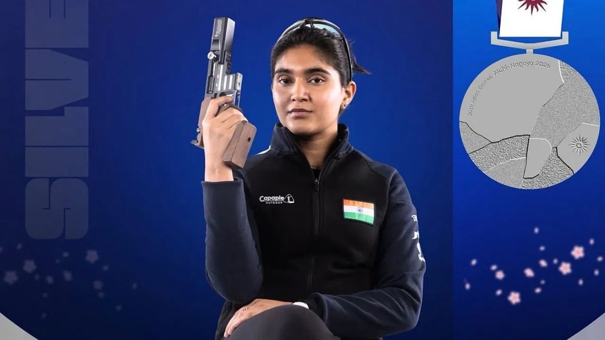 એશિયન ગેમ્સ 2026: ઈશા સિંહને 25 મીટર પિસ્તોલમાં સિલ્વર, પિંકી બલહારાને કુરાશમાં બ્રોન્ઝ