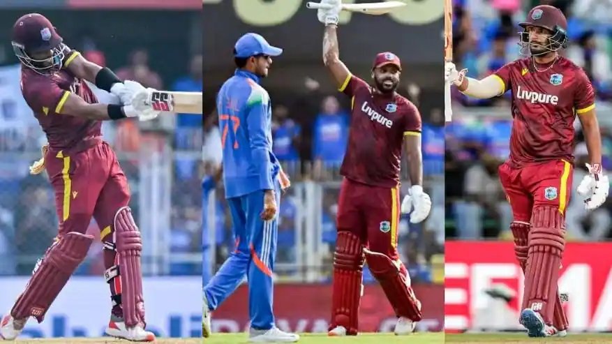 IND vs WI બીજી વનડે: વેસ્ટ ઈન્ડિઝના ત્રણ બેટ્સમેનની સદી, ભારત સામે 406 રનનો ટાર્ગેટ