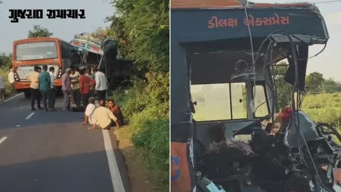 ગીરગઢડામાં ST બસ અને ટ્રક વચ્ચે અકસ્માત: 2 મુસાફરોના મોત, 3 ગંભીર, 10થી વધુ ઈજાગ્રસ્ત