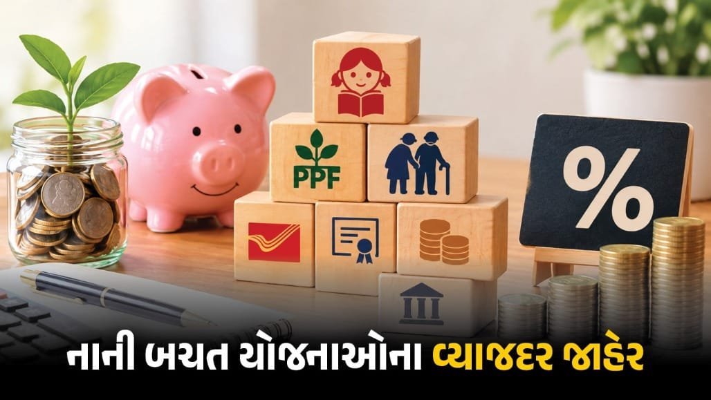 નાની બચત યોજનાઓના વ્યાજદર યથાવત, 1 ઓક્ટોબરથી લાગુ