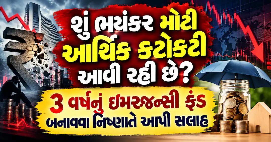 શું આવી રહી છે મોટી આર્થિક કટોકટી? નિષ્ણાતે 3 વર્ષનું ઇમરજન્સી ફંડ બનાવવાની સલાહ આપી