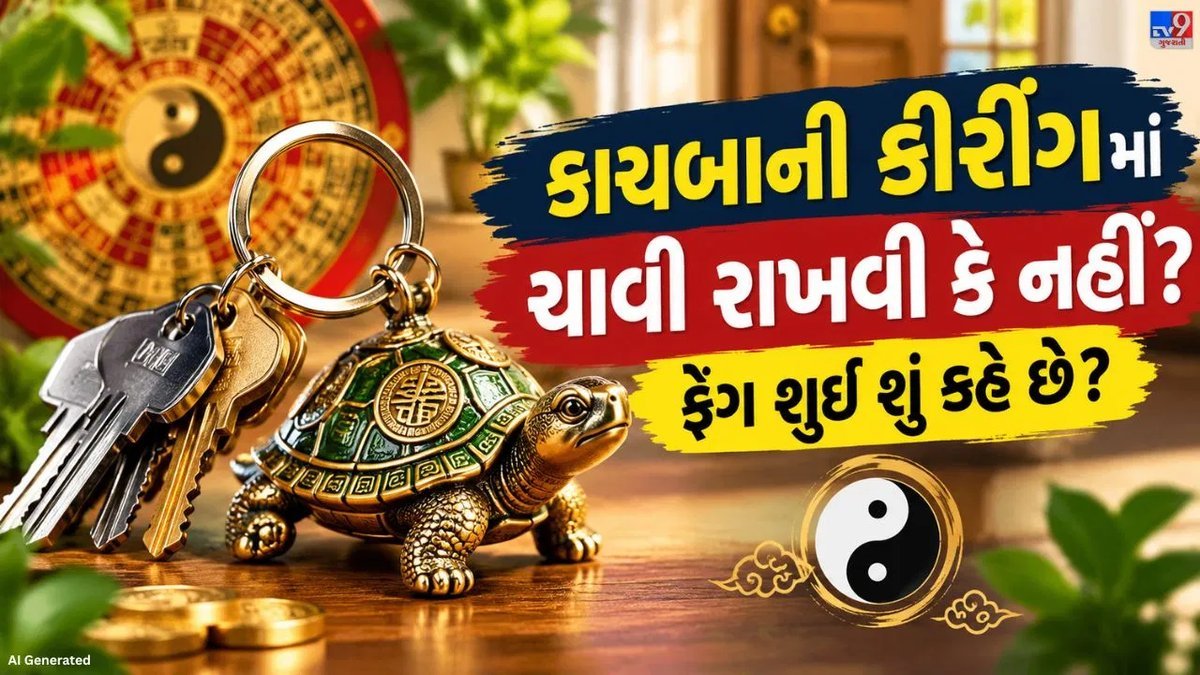 ફેંગ શુઇ કાચબાની કીરીંગમાં ચાવી રાખવી શુભ કે અશુભ? જાણો નિયમો