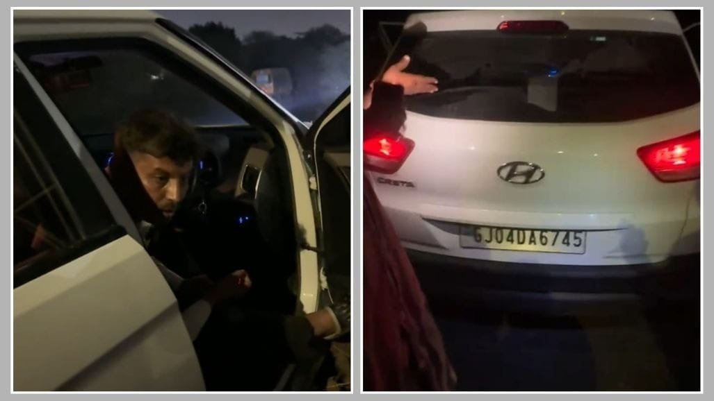 અમદાવાદ: દારૂના નશામાં PSIએ કાર ઠોકી, લોકોએ ઘેરી લીધા બાદ અટકાયત