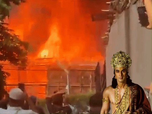 રામાયણના સેટ પર આગ લાગી, કોઈને ઇજા નહીં